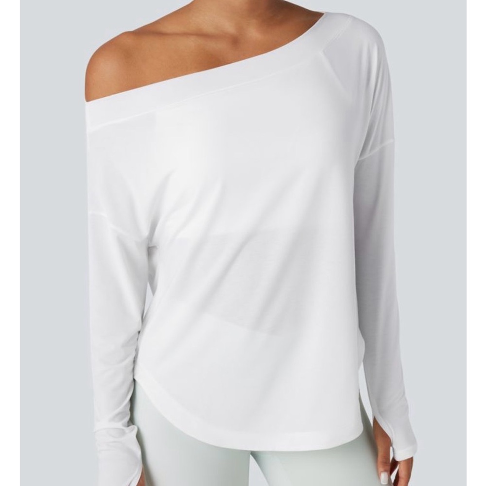 HALARA Off-Shoulder White Long Sleeve Top NWT